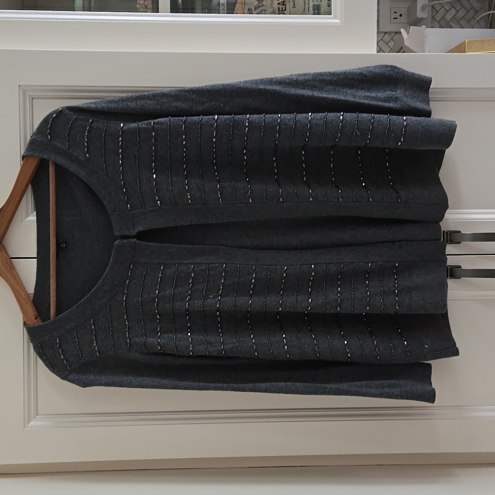 Talbots Charcoal Knit Sweater, Size 1xp